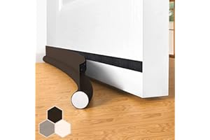 HIZH Paraspifferi 94 cm, isolante porta unilaterale guarnizione porta autoadesiva sottoporta paraspifferi, guarnizione porta, tappo aria porta guarnizione fondo porta, paraspifferi per porte，Marrone