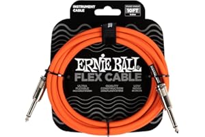 Ernie Ball Flex Cable - Câble instrument droit/droit 3 m - orange