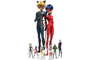 Star Cutouts Miraculous SP016 - Sagoma in cartone per feste, altezza 135 cm, motivo: Miraculous: Tales of Ladybug & Cat Noir