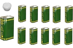 mille idee 10 lattine Latta lattina tanica per olio da 1 litro per trasporto olio con tappo incluso