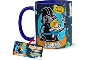 Kembilove Tazas de Desayuno para Padre – Tazas de color con Mensaje Papá Te Quiero – Ideal para el día del Padre