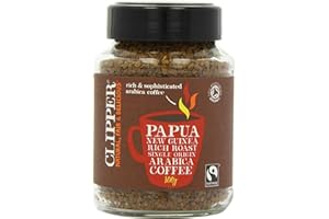 CLIPPER Caffè Solubile Biologico Fairtrade, Miscela Ricca e Cremosa 100% Arabica, da Agricolutura Biologica, Raccolto a Mano, Confezione da 100g