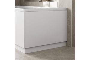 Aurora® Modern 750mm End MDF Bath Panel 18mm Wooden Panels for Bathroom Baths Soaking Tubs, Adjustable Plinth, Easy to Cut, White Gloss