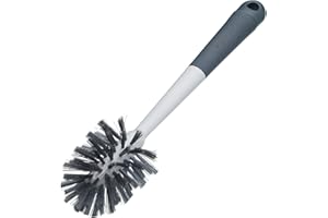 MasterClass - Goupillon, Brosse de Nettoyage pour Bouteille, Poils Anti-rayures, Gris, 32 cm