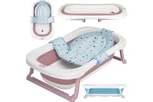 Vaschetta bagnetto neonato pieghevole da BEARTOP | incl. cuscino da bagno | ergonomico & salvaspazio | robusto PP & TPE | vasca da bagno bambini, bagnetto neonati | Garanzia di soddisfazione (3 Anni)*