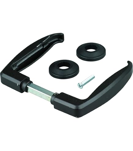 Coppia Pulsanti In Poliammide Nero Locinox 3006G Per Battenti Quadri Da 8 Mm