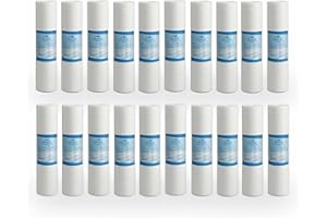 Bellerofonte Sedimentfilter Wasserfilter schmelzgeblasene Filter 10 Zoll 25 Mikron in Polypropylen. Entfernt Sand, Rostpartikel und schwebende Verunreinigungen bis zu 25 Mikron, 20 Stücke