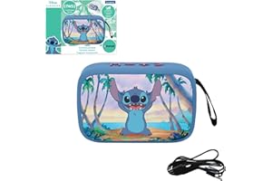 Lexibook, Disney Stitch, Enceinte Portable Bluetooth, sans-Fil, USB-C, Carte SD/TF, Batterie Rechargeable, Bleu, BT018D