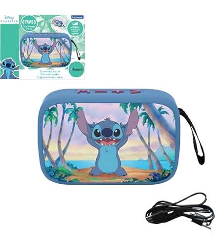 Lexibook Sonic – Altoparlante Bluetooth E Luce Notturna LED Con Batteria Ricaricabile, Per Bambini, Blu