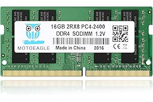 MOTOEAGLE 16GB DDR4 2400MHz SODIMM 2RX8 PC4-19200 (PC4-2400T) CL17 Non-ECC Laptop RAM Memory Module