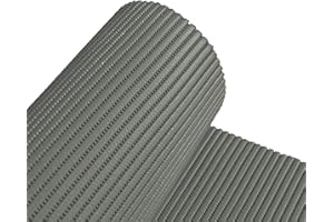 EXMA Alfombrilla Rejilla Protector con Base Antideslizantes Almohadilla Multiuso | Base Cajones Cocina Vajilla Fregadero Armarios | 100% PVC Higiénica | Ancho 65cm - Gris