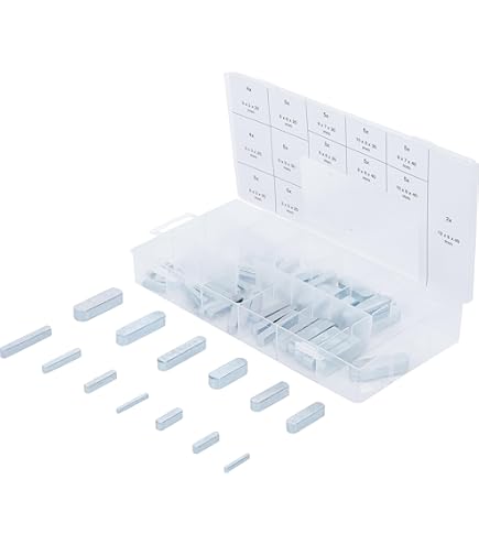 Assortimento 80 Pezzi Chiavette A Disco BGS 8117 - In Acciaio Al Carbonio, Per Riparazioni Meccaniche