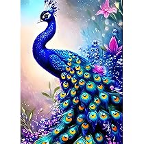 Gtohoo Broderie Diamant Kit Complet Beau Paon,5D Diamond Painting Grand Format,DIY Peinture Diamant Art Créatifs Pour Adultes Enfant,Diamant Canevas Perle A Coller,Strass Image Décor Cadeau 40x120cm