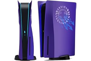 ElitePlay Galaxy Viola PS5 Frontale con Ventole di Raffreddamento Cover Piastre di Ricambio Shell Accessorio per Playstation 5 Disc Edition