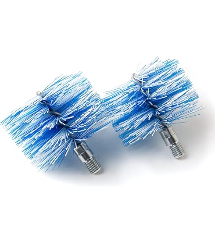 Spazzola Per Canna Fumaria EFUTURETIME 4.8m Kit Spazzacamino Per Canne Fumarie, Spazzola Per Camino 200 Mm, 12 Aste Flessibili Per La Pulizia Del Camino Da 410 Mm Accessori Camino