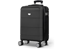 LUGG 20 Inch Jetset Lightweight Travel Carry On Suitcase, ABS, Water Resistant & TSA Lock - Easyjet Overhead (55x35x23cm)