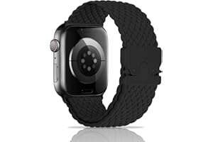 chinbersky Pleciony pasek do zegarka Apple Watch 10 49 mm, 46 mm, 45 mm, 44 mm, 42 mm, 40 mm, 41 mm, 38 mm, elastyczny nylonowy pasek z zapięciem spadochronowym do Apple Watch SE / 2 iWatch 9 8 7 6 5
