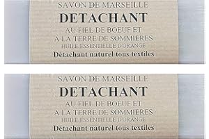 Grenadine Boutique - Savon Détachant de Marseille au Fiel de Bœuf et Terre de Sommières - Lot de 2 Savons de 100g