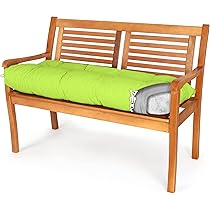 Cuscino Per Panca Esterna Impermeabile 110x80x10 Cm - Federa Removibile Trapuntata