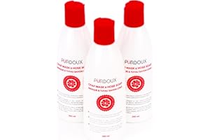 PURDOUX™ CPAP Mask & Hose Cleaning Soap (Pack of 3 Bottles, 250 ml / 8.4 oz Each) (Grapefruit - Lemon)