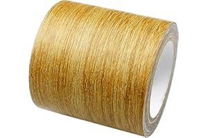 DEOLVEN Taśma klejąca Imitacja Drewna, Taśmy samoprzylepne do naprawy mebli, taśma maskująca Duct Wodoodporna taśma do renovacji drzwi, podłóg, listwy przypodłogowej (złota tekstura dębu 5,7 cm x 4,57 m)