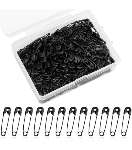 1000 Stück Sicherheitsnadeln, schwarz ca. 32 mm, Sicherheits- Nadel Nadeln, E90064 Küche, Haushalt & Wohnen