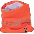 HEAT HOLDERS - Mens Hi Vis Reflective Winter Warm Thermal Fleece Lined Knitted High Visibility Neck Warmer