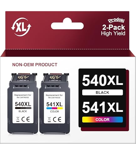 Cartouche D'encre Noire Compatible Canon PG-540 XL - Haute Capacité (600 Pages) - Pour Imprimantes Pixma MG/TS/MX Série (1 Pièce)