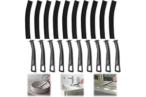Birshe 10 pezzi Spazzola per Pulizia Fessure, spazzola per la pulizia degli angoli a setole dure con Manico, Hard-Bristled Crevice Cleaning Brush, Spazzola di Pulizia Multifunzionale per Bagno Cucina