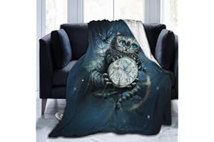 HBWH Multifunctional Throw Blanket Thick Adult Kids Alice in Wonderland Cuddly Fleece Super Soft Blanket for Bed Sofa Blankets (150 x 200 cm)