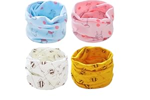 Danolt 4 Stück Loop Schal Kinder Halstuch Baby Multifunktionstuch Schlauchschal Kinder Weihnachtsgeschenke Halloween Kinder Geschenke für Mädchen Geburtstagsgeschenk für Mädchen Geschenke für Kinder