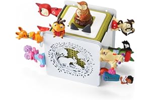 ‎XOZOYO Xozoyo® Tonie Regal vollständig magnetisches Toniebox Regal für mehr als 25-40 Figuren + Box Tonieregal für Mädchen und Jungen in Tonie Box Aussparung (Weißer Elefant)