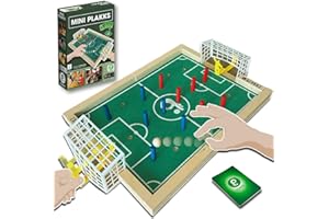 P PLAKKS Mini PLAKKS | Juego de Futbol Niños | Futbolín de Madera para Partidas Rápidas y Estrategias Únicas | Regalo Niño | Muy Divertido y Entretenido | Portable de Viaje | De 5 a 99 Años | 2 a 4 Jugadores
