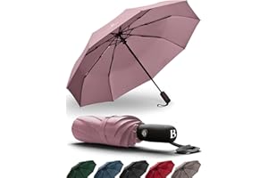 LOGAN & BARNES Umbrella storm-proof up to 140 km/h - pocket umbrella with certified Teflon coating against moisture damage model Boston