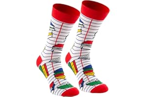 Rainbow Socks - Hombre Mujer Divertidos Altos Calcetines - 1 Par