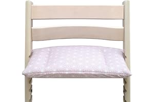 Blausberg Baby - BESCHICHTET - *DIVERSE FARBEN* Sitzkissen (kleines Brett) für Stokke Tripp Trapp Hochstuhl (Happy Star Rosa) - 100% made in Hamburg, Deutschland