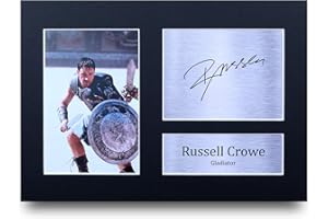HWC Trading Russell Crowe A4 Unframed Signed Printed Autographs Picture Print Photo Display Gift For Gladiator Film Fans