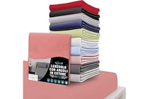 Dreamzie Lenzuolo Con Angoli Cotone - 80x160 - Oeko Tex certificato - Rosa - Lenzuola 80x160 Per letto Bambini