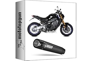 mivv tubo de escape completo racing nocat x-m5 acero negro compatible con yamaha mt-09 sp 2021 2022 mototopgun