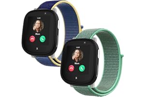 Snyeest 2-Stück Nylon Armbänder kompatibel mit Xplora X6/Anio 6 Armband, Kids Smartwatch Klettverschluss Mädchen Jungen Verstellbare Ersatz Armbänder für X6 Play/X6 Pro/Anio6