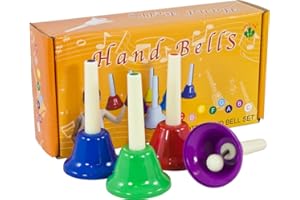 Percussion Workshop HB8 Coloured Hand Bells (Pack of 8)