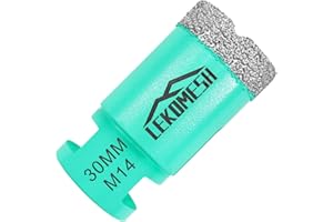 Broca de Diamante 30mm x M14 - Sierra de Corona para Porcelánico Cerámica Mármol Granito Piedra Cuarzo Soldada al Vacío Taladro de Diamante,Amoladora Angular LEKOMESH