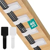 YangShion 40 Pieces Cable Organizer, Under Desk Cable Organizer, Reusable Nylon Cable Management for Desk, Self Adhesive Cabl