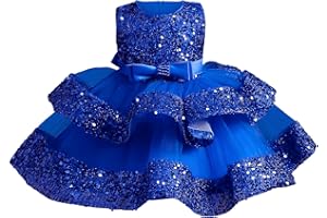 Miipat Vestito da Bambina Paillettes Tulle Senza Maniche Abito da Principessa per Bambina Ragazze in età Prescolare Vestiti da Festa Formali per Compleanni Matrimoni e Concorsi di Bellezza