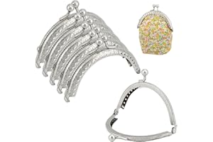 PH PandaHall 6pz Clic Clac Portamonete Uncinetto 85mm Chiusura a Telaio in Metallo, Chiusura per Borsa Clic Clac Cornice per Borse a Mano per Borse Portamonete Cucito Artigianale Regalo