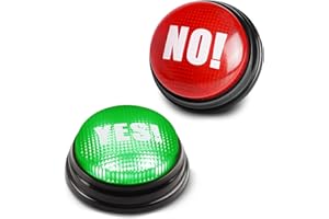 BEAN LIEVE Ja-Nein-Taste mit Licht, Ja-Nein-Summertasten, Sprechtontaste für Familienpartyspiele, Treffen mit Freunden, Unterricht im Klassenzimmer und Haustiertraining