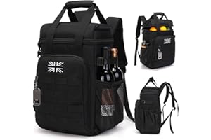 Bunnychic Tactical Backpack Cooler,Lunch Backpack for Men Adults Work with Handle，Soft Cooler Backpack Insulated Waterproof Leak Proof