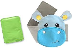 BEBON Baby Colic, Gas and Upset Stomach Relief – Belly Hugger – A Soothing Warmth Combined with Gentle Compression (Hippo)