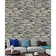 JLHOUSE Vinyl Self Adhesive Wallpaper - Vintage Brick Contact Paper Peel and Stick Wallpaper for Bedroom Livingroom Bathroom Home Walls Decoration 45cm x 300cm