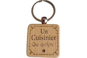 BOMOSKI Porte-Clés en Bois Gravé Personnalisé - Cadeau Unique pour Collègue de Travail, Ami, Famille - Porte Clef Idéal pour Cadeau de Noël, Anniversaire